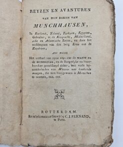 Reyzen en Avanturen van den Baron van Munchhausen, in Rusland, Ysland, Turkeyen, Egypten […]